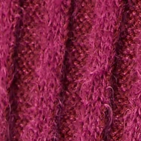 NWT FREE PEOPLE Big City Turtleneck Sweater | Mulberry Garnet Combo MSRP $168 - Picture 14 of 14